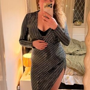 CBR Black and White Long Sleeve Dress